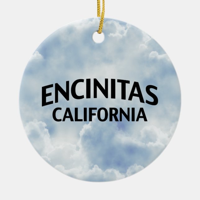 Ornamento De Cerâmica Encinitas Califórnia (Frente)