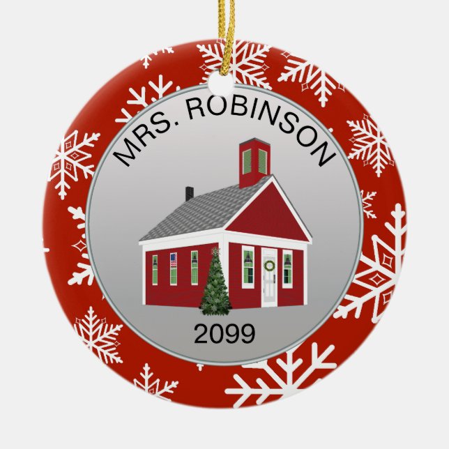 Ornamento De Cerâmica Encomenda de Professora Principal (Frente)