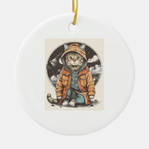 Ornamento De Cerâmica Encontro de Gatos