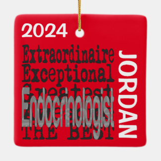 Ornamento De Cerâmica Endocrinologista Extraordinário PERSONALIZADO