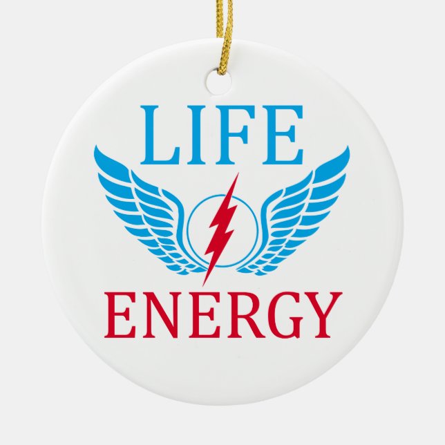 Ornamento De Cerâmica Energia da vida (Frente)