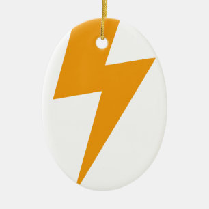 Ornamento De Cerâmica Energia do Trovão Amarelo Impresso