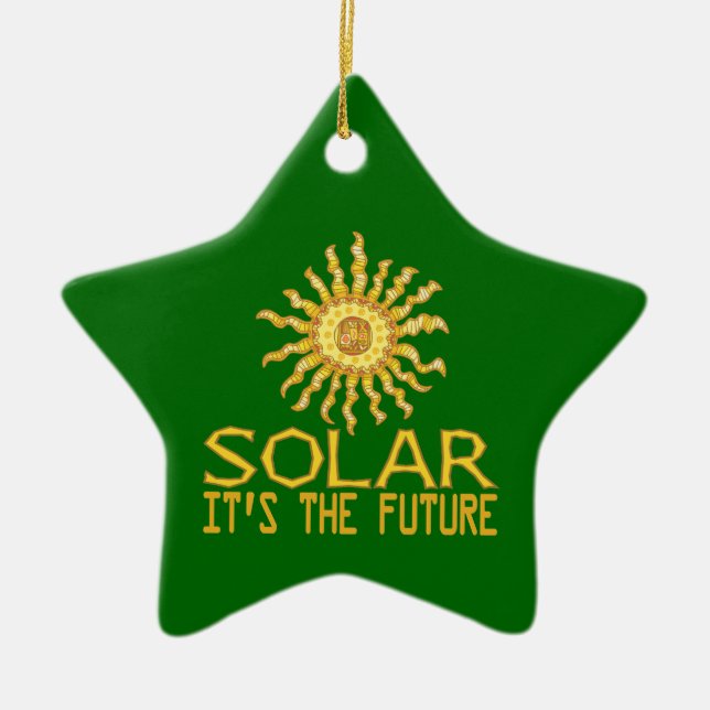 Ornamento De Cerâmica Energia solar (Frente)