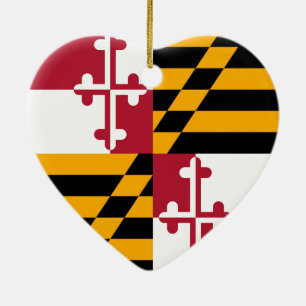 Ornamento De Cerâmica Ênfase de Cores de Sinalizador de Maryland