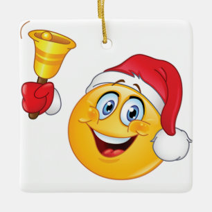 ORNAMENTO DE CERÂMICA **ENFEITES DE NATAL** COM EMOJI LEGAL