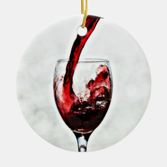 ORNAMENTO DE CERÂMICA **ENFEITES DE NATAL VINHO** (Frente)