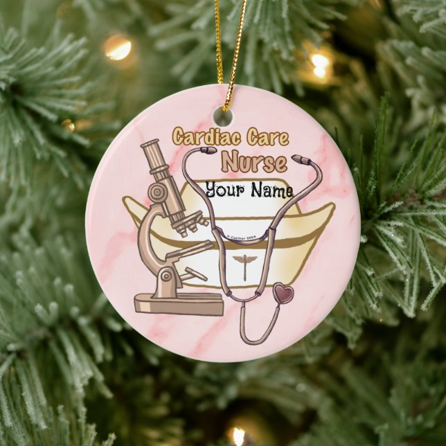 Ornamento De Cerâmica Enfermeira Cardíaca legal (Árvore)