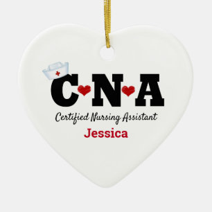Ornamento De Cerâmica Enfermeira CNA Personalizada Enfermeira Cerâmica N