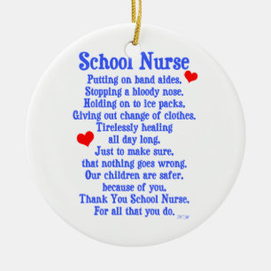 Ornamento De Cerâmica Enfermeira da escola