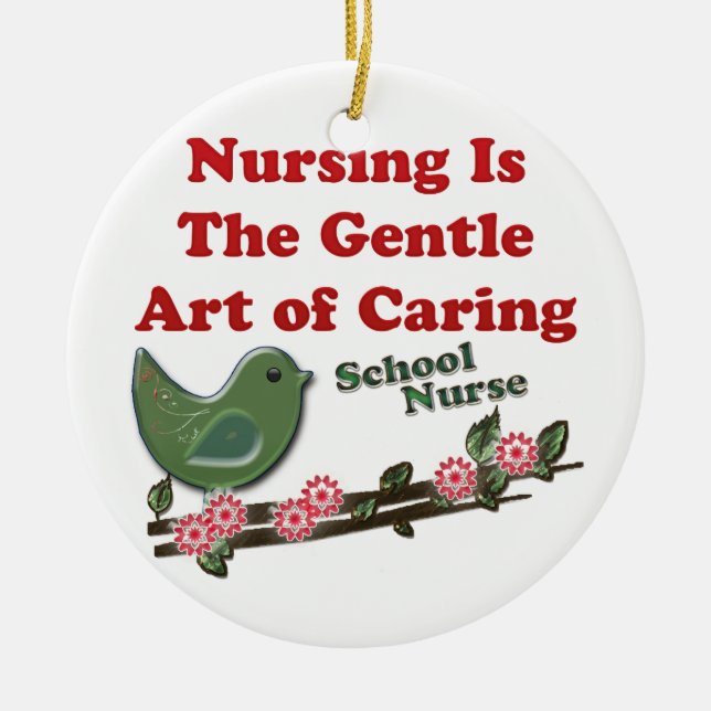 Ornamento De Cerâmica Enfermeira da escola (Frente)