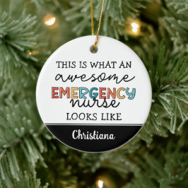 Ornamento De Cerâmica Enfermeira de emergência personalizada Enfermeiro 