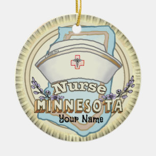 Ornamento De Cerâmica Enfermeira de Minnesota
