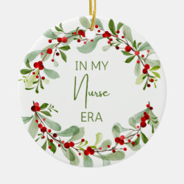 Ornamento De Cerâmica Enfermeira de Natal