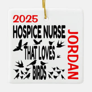 Ornamento De Cerâmica Enfermeira do hospital ama aves como CLIENTE