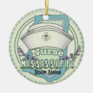 Ornamento De Cerâmica Enfermeira do Mississippi