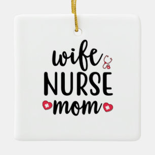 Ornamento De Cerâmica Enfermeira Gift Esposa Enfermeira Mãe