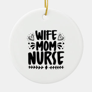 Ornamento De Cerâmica Enfermeira Gift Esposa Mamãe Enfermeira