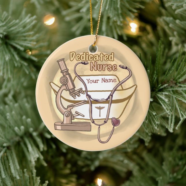 Ornamento De Cerâmica enfermeira muito dedicada (Árvore)