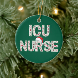 Ornamento De Cerâmica Enfermeira personalizada da UTI Enfermeira com ten