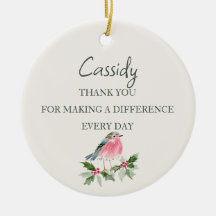 Enfermeira Personalizada Natal Robin Obrigado 