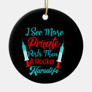 Ornamento De Cerâmica Enfermeira Presente Vejo Mais Peças Privadas