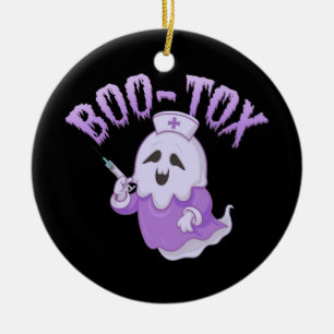 Ornamento De Cerâmica Enfermeiro Bonito Fantasma com Botox Injetável Eng