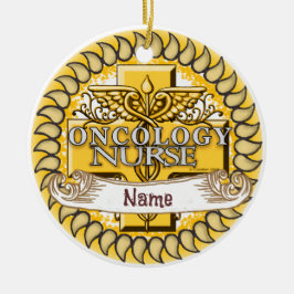 Ornamento De Cerâmica Enfermeiro de Oncologia Caduceus
