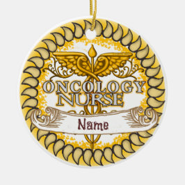 Ornamento De Cerâmica Enfermeiro de Oncologia do rico