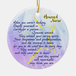 Ornamento De Cerâmica Enfermeiro Honrado