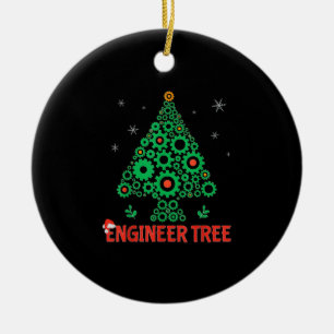 Ornamento De Cerâmica Engenharia Mecânica da Árvore Engenheiro de Natal