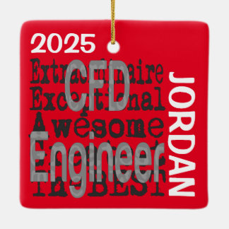 Ornamento De Cerâmica ENGENHEIRO CFD Extraordinário PERSONALIZADO