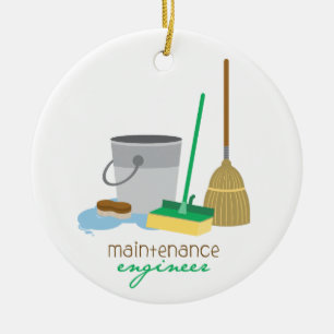 Ornamento De Cerâmica Engenheiro de manutenção