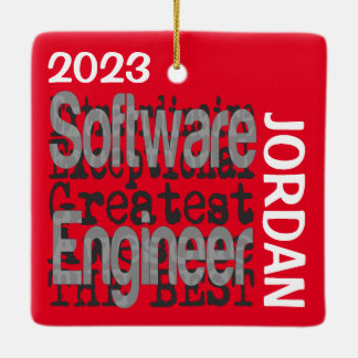 Ornamento De Cerâmica Engenheiro de Software Extraordinário PERSONALIZAD