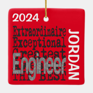 Ornamento De Cerâmica Engenheiro Extraordinário PERSONALIZADO