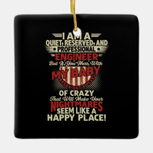 Ornamento De Cerâmica Engenheiro profissional de arte engenheiro