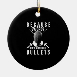 Ornamento De Cerâmica Engraçada Esgrima Presente Fencer Bonito Adorava 