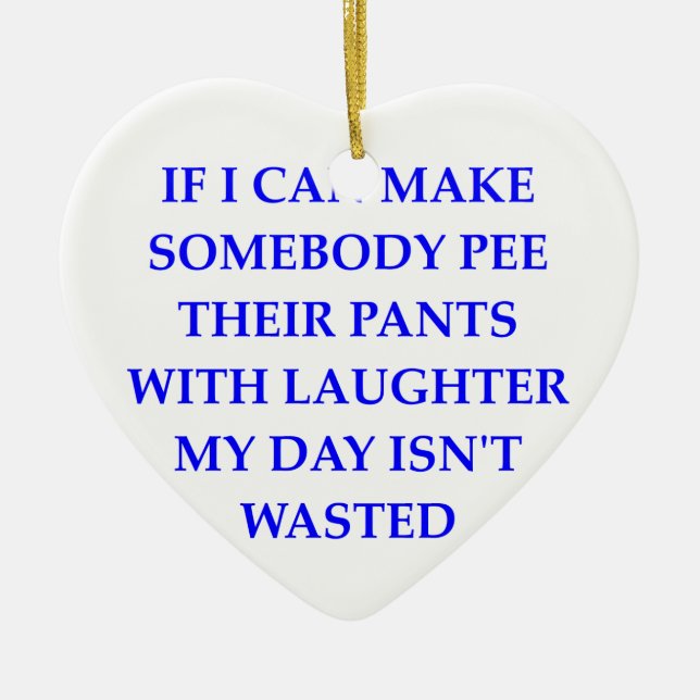 Ornamento De Cerâmica engraçado (Frente)