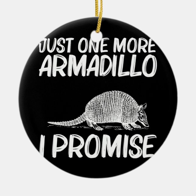 Ornamento De Cerâmica Engraçado Armadillo Gift Men Mulheres Armadillo Cu (Frente)