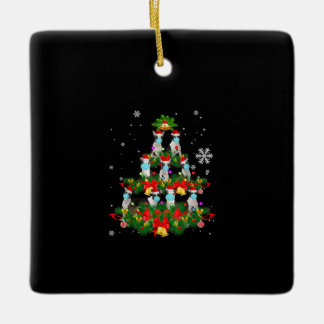 Ornamento De Cerâmica Engraçado Boston Terrier Christmas Tree Dog Xmas