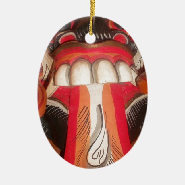 Ornamento De Cerâmica Engraçado Carinhosa Língua Estranha, Incrível Hall (Frente)