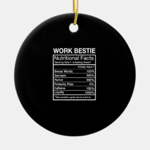 Ornamento De Cerâmica Engraçado Definição de Bestis de Trabalho, Hilario
