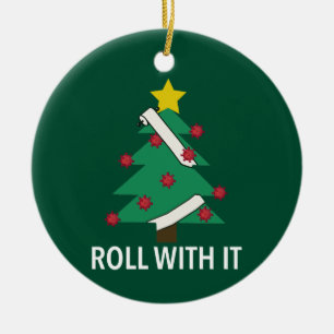 Ornamento De Cerâmica Engraçado Engraçado Árvore de Natal Engraçado Orna