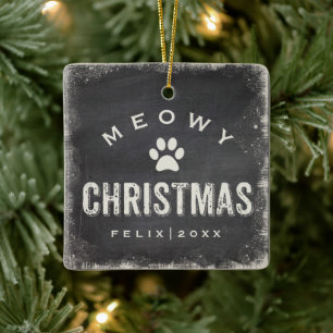 Ornamento De Cerâmica Engraçado Feliz Natal Nome Fotográfico Personali
