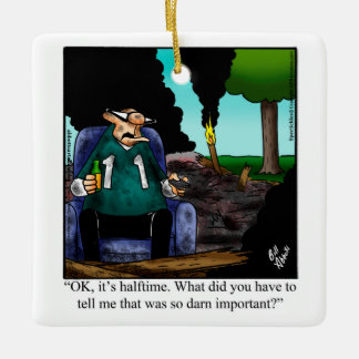 Ornamento De Cerâmica Engraçado Futebol Fan Humor