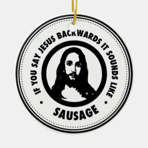 Ornamento De Cerâmica Engraçado Jesus