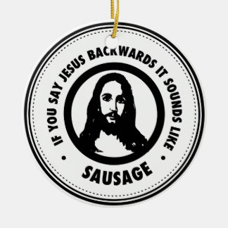 Ornamento De Cerâmica Engraçado Jesus