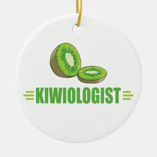 Ornamento De Cerâmica Engraçado Kiwi Lover (Frente)