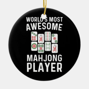 Ornamento De Cerâmica Engraçado Mahjong - Presente Para Homens Jogo De 