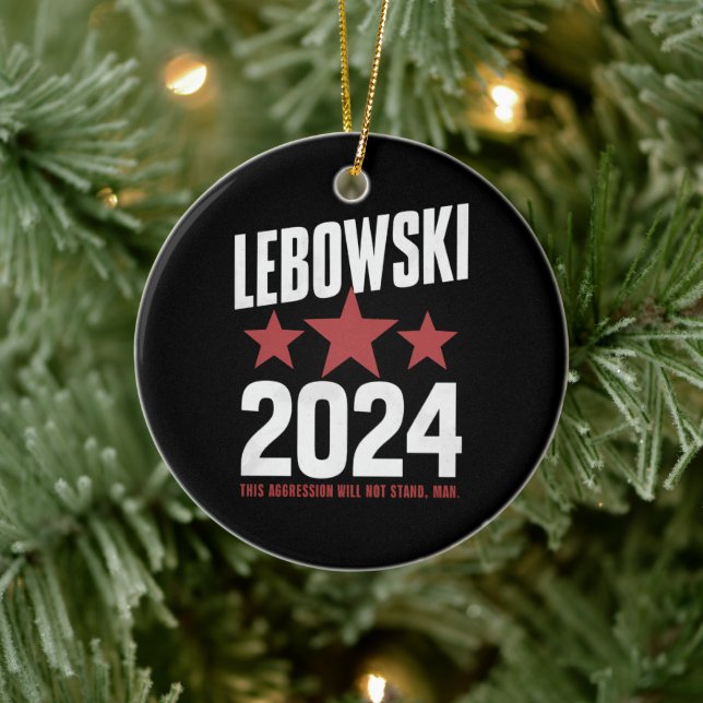Ornamento De Cerâmica Engraçado Nome Político Lebowski Eleição Política (Árvore)
