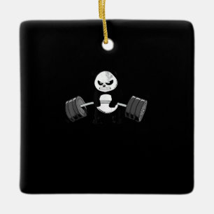 Ornamento De Cerâmica Engraçado Panda Trabalhando Kitten Gym Poder de D